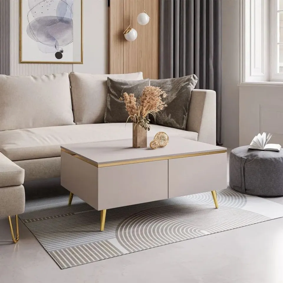 BOXED BARSDALE COFFEE TABLE WITH STORAGE SPACE (2 BOXES)