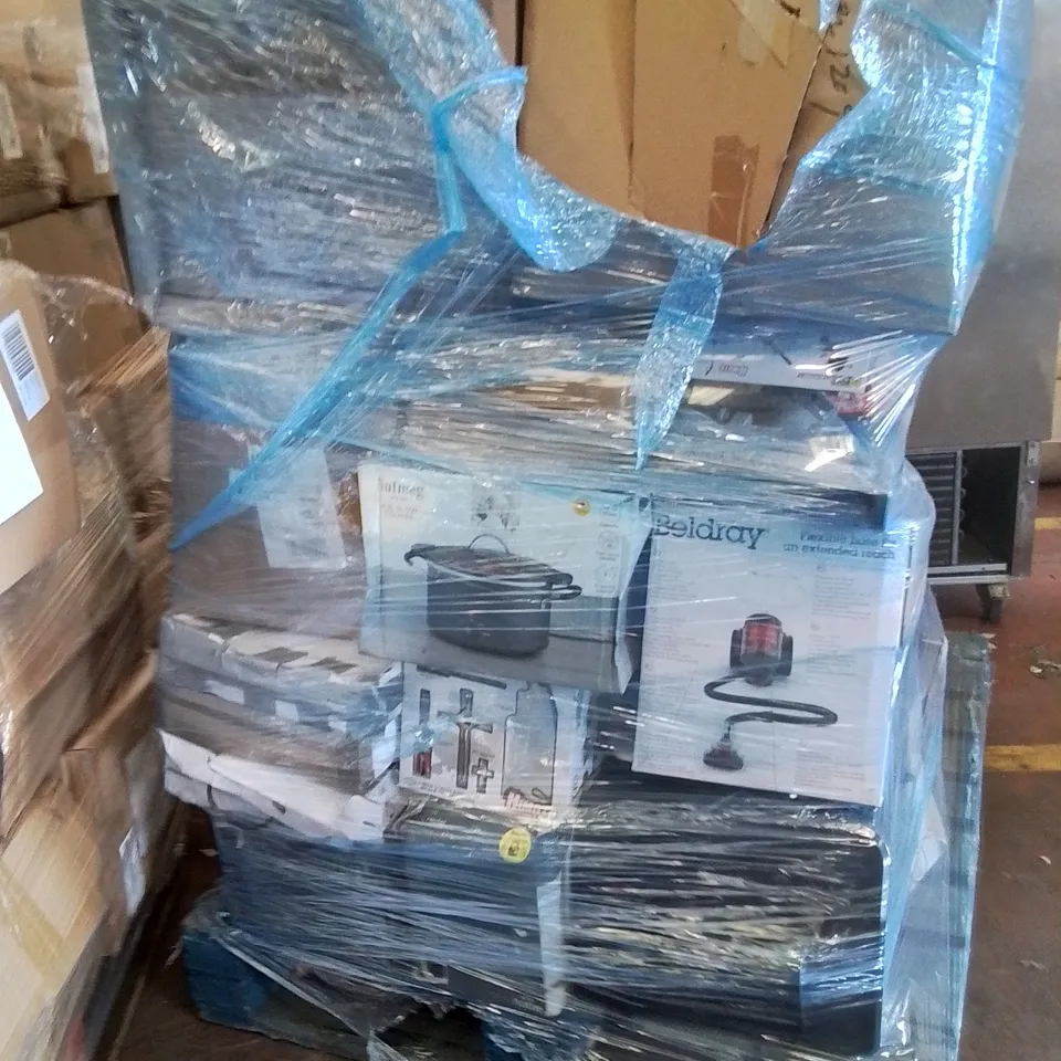 PALLET CONTAINING A LARGE QUANTITY OF ELECTRICAL PRODUCTS TO INCLUDE;VACUUM CLEANER,SLOW-COOKER,RICE COOKER,KETTLE,FAN HEATER