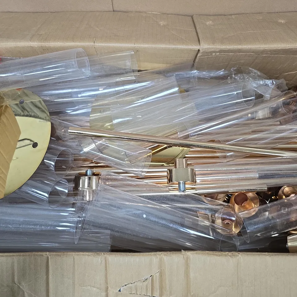 LARGE QUANTITY OF ASSORTED LIGHT FITTING PARTS