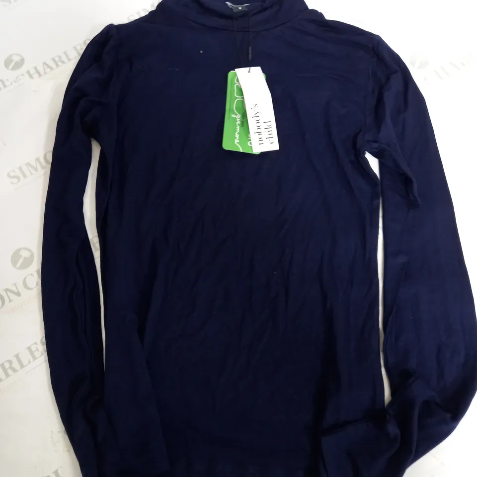 NOBODYS CHILD LYRA TOP IN JERSEY NAVY - UK 8