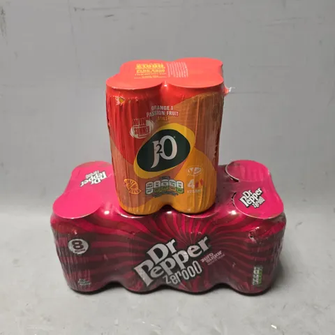 APPROXIMATELY 16 ASSORTED DRINKS ITEMS TO INCLUDE - DR PEPPER ZERO & J20 ORANGE & PASSIONFRUIT STILL