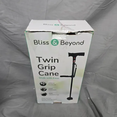 BOXED BLISS & BEYOND TWIN GRIP CANE – WALK WITH EASE
