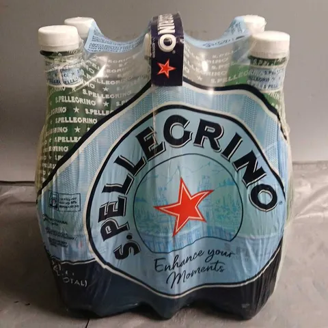 LOT OF 6 1L BOTTLES OF S.PELLEGRINO 