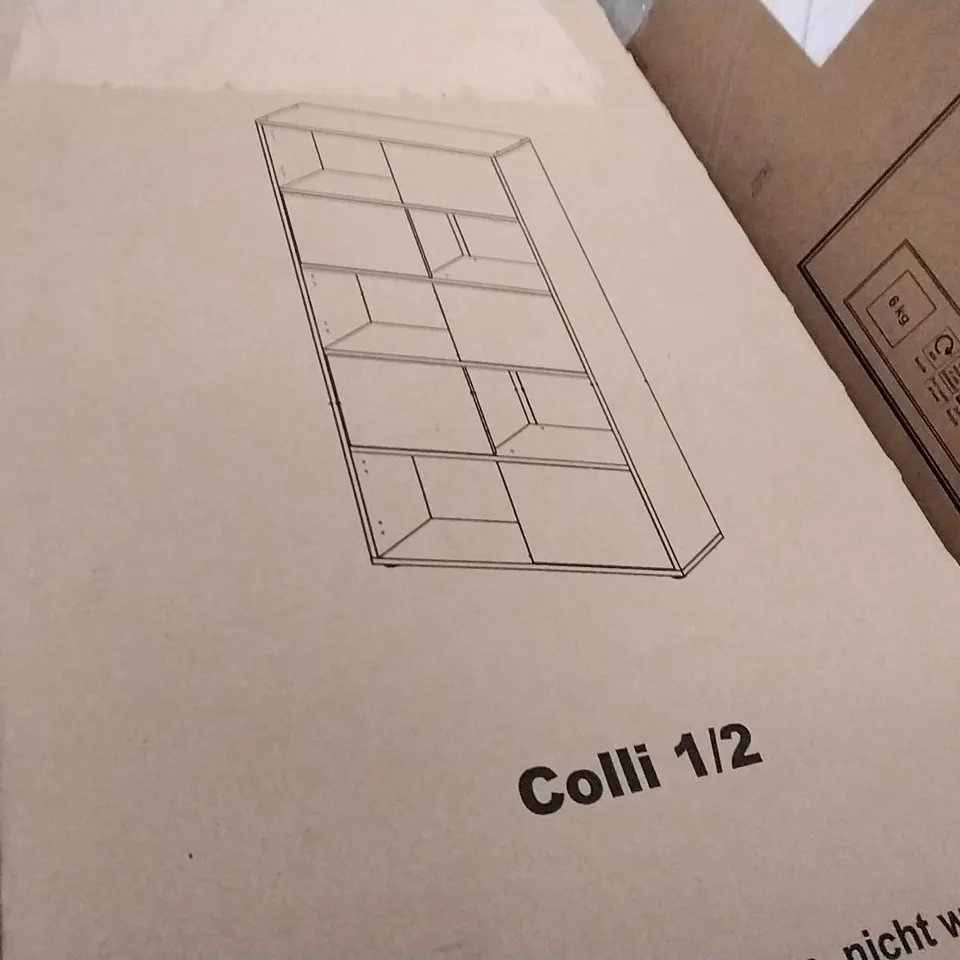 BOXED CONCRETE WHITE HIGH GLOSS SHELF PARTS