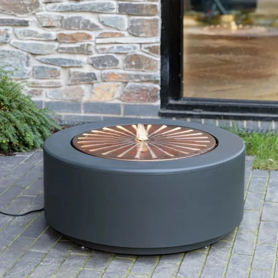 BOXED SPRECHER METAL FOUNTAIN WITH LIGHT (1 BOX)
