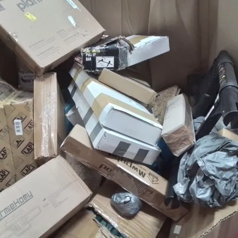PALLET CONTAINING VARIOUS ASSORTED ITEMS INCLUDING, CEILING LIGHTS, TELESCOPIC LADDER, PLANT STAND, VINYL ROLLS ECT.