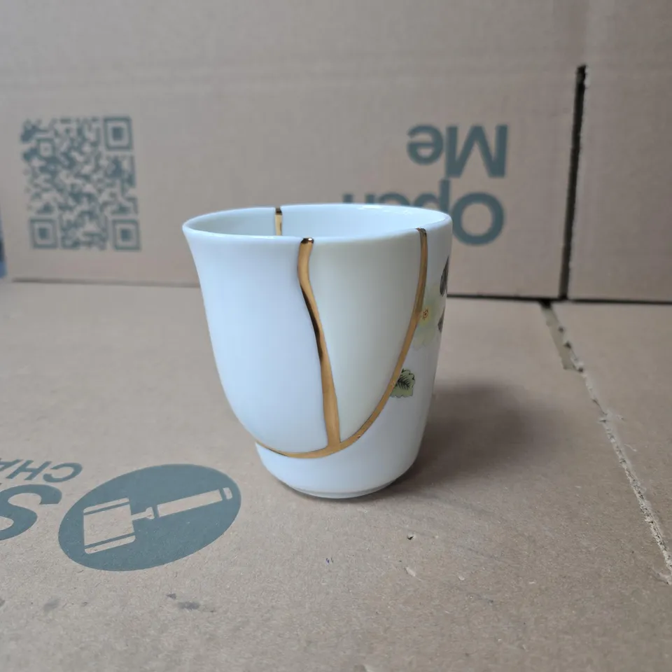 SELETTI KINTSUGI PORCELAIN MUG BY MARCANTONIO, 2018 – WHITE WITH GOLD REPAIR SEAMS