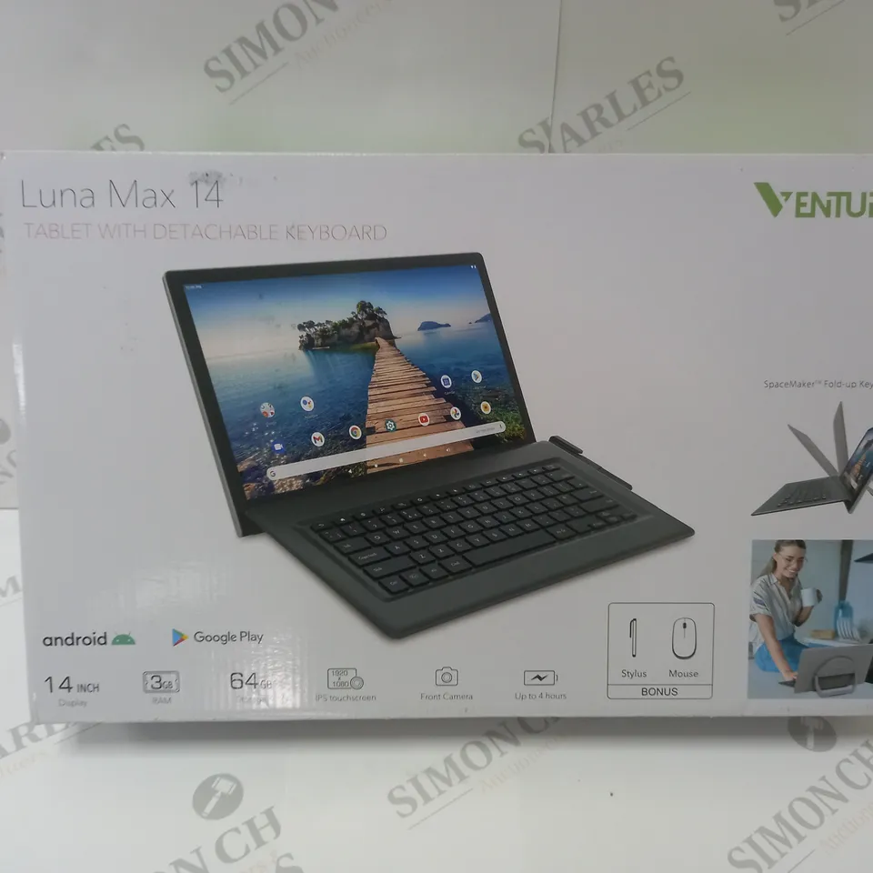 BRAND NEW BOXED VENTURER LUNA MAX 14 64GB 14" HD TABLET KEYBOARD ANDROID 10 BLUETOOTH 3GB RAM