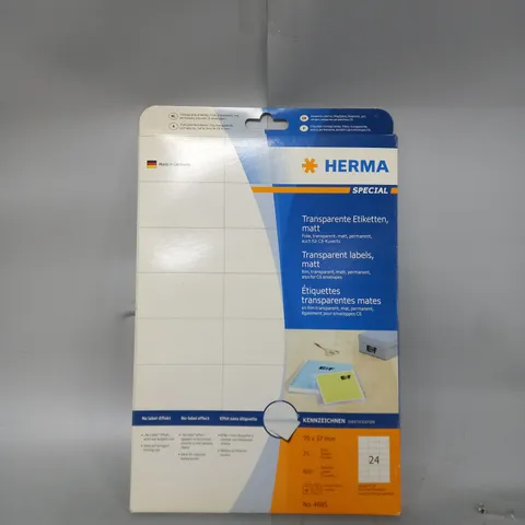 LARGE BOX OF 30 ASSORTED TRANSPARENT LABELS - COLLECTION ONLY