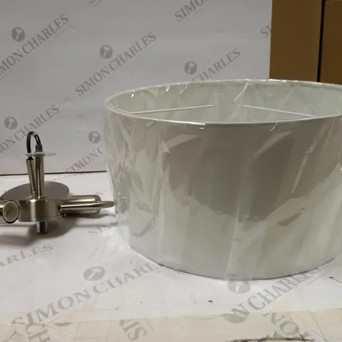 JOHN LEWIS JAMIESON SEMI FLUSH SATIN NICKEL FINISH LIGHT