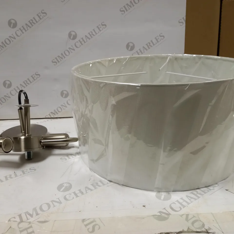 JOHN LEWIS JAMIESON SEMI FLUSH SATIN NICKEL FINISH LIGHT