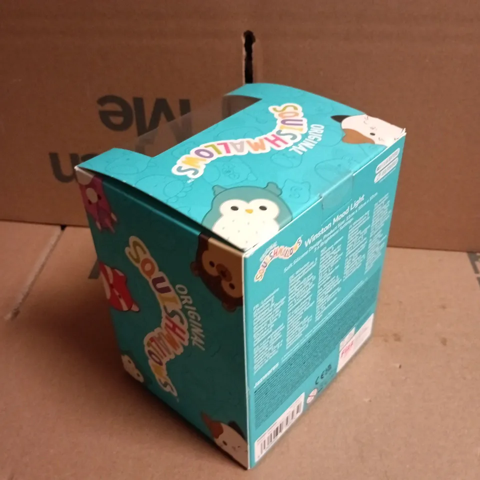 ORIGINAL SQUISHMALLOWS WINSTON MOOD LIGHT – SOFT SILICONE OWL, BOXED