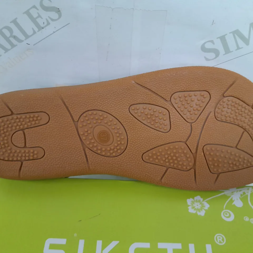 BOXED PAIR OF SIKETU OPEN TOE SLIPPERS IN NUDE - SIZE 37