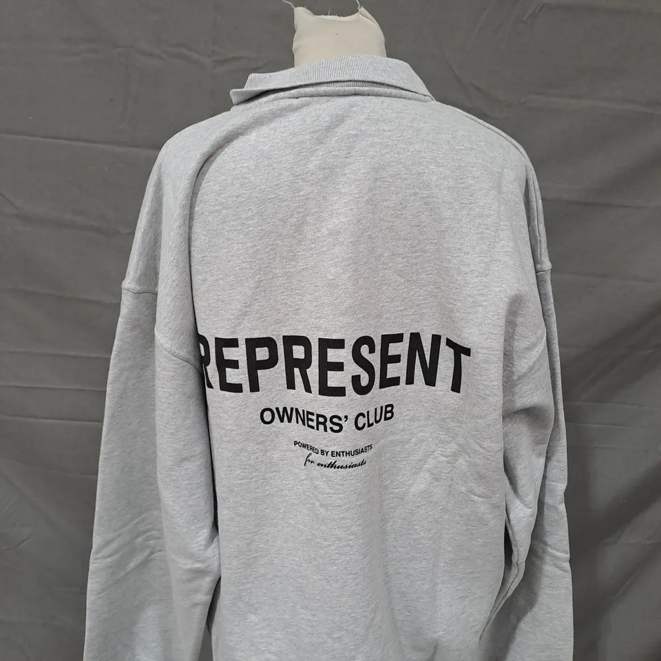 REPRESENT OWNERS CLUB LS POLO SWEATER SIZE L 