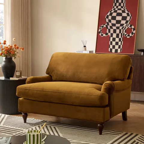 BOXED DUSK HAMPSHIRE LOVESEAT - MUTED GOLD (1 BOX)