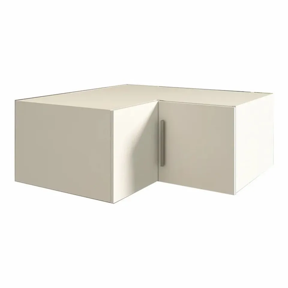BOXED 2-DOOR CORNER WARDROBE WHITE 