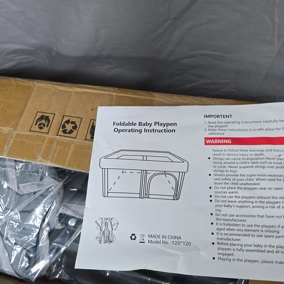FOLDABLE BABY PLAYPEN – 120 X 120 CM (MADE IN CHINA)