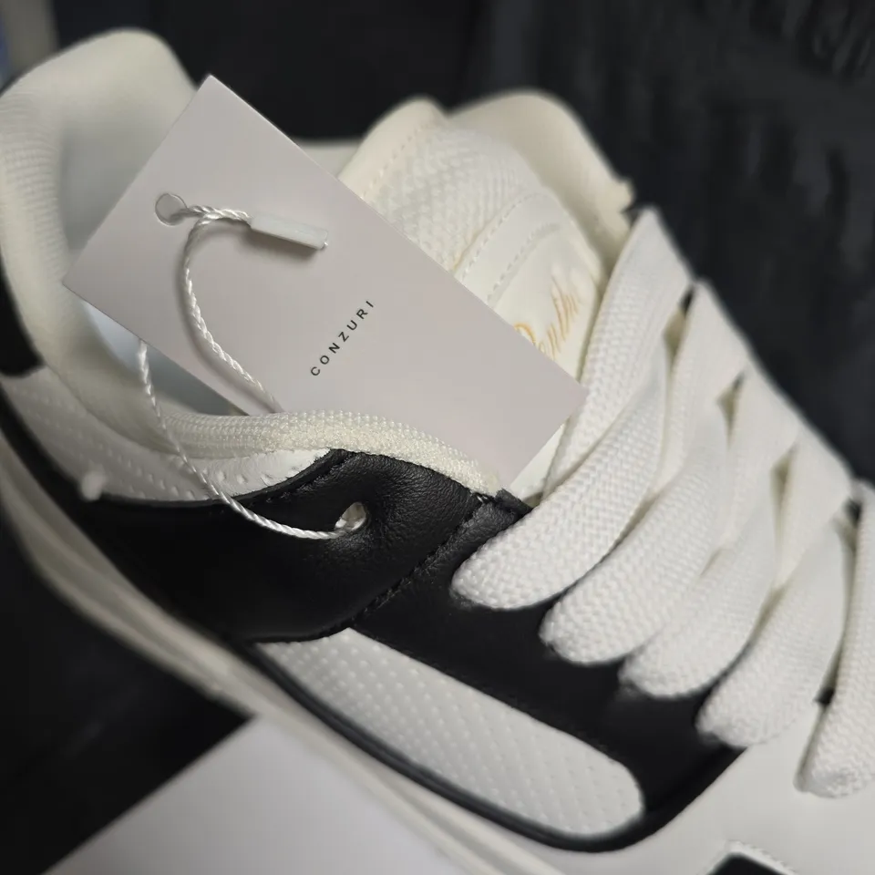 CONZURI SNEAKERS – WHITE/BLACK, UK 10 (EU 45)