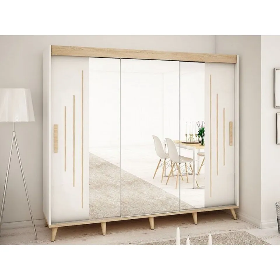 PALLET OF BRIDGETTE 3 DOOR SLIDING WARDROBE PARTS  (2 BOXES)