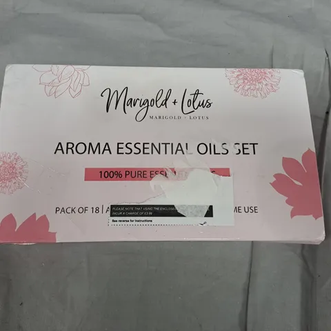 Aroma Essential Oils Set – 18 x 10ml Bottles, Pink Box (Made in India)