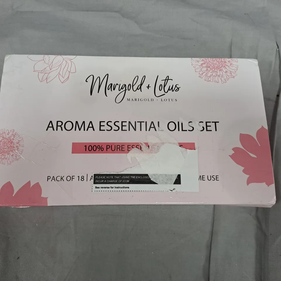 Aroma Essential Oils Set – 18 x 10ml Bottles, Pink Box (Made in India)