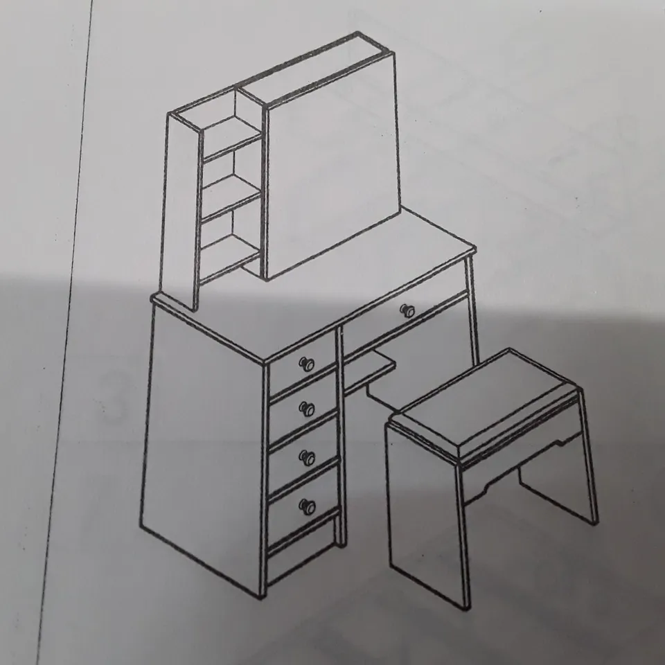 BOXED WHITE VANITY UNIT 
