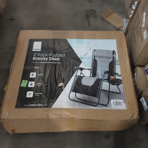 BOXED KEPLIN 2 PACK OF PADDED GRAVITY CHAIRS