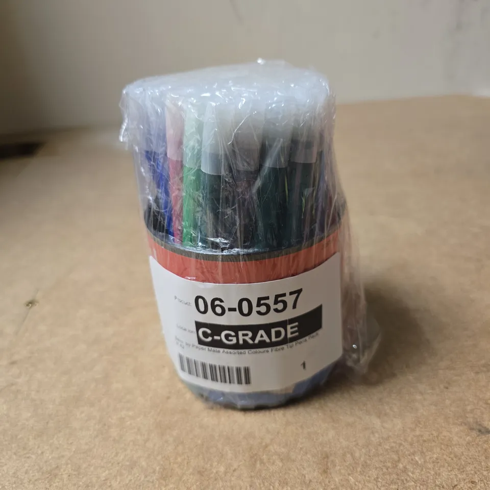 BOX OF APPROXIMATELY 20 ASSORTED ITEMS INCLUDING BIC DRY WIPE MARKERS FOR WHITEBOARD , LOCTITE LIQUID AND COLOUR FIBRE PENS