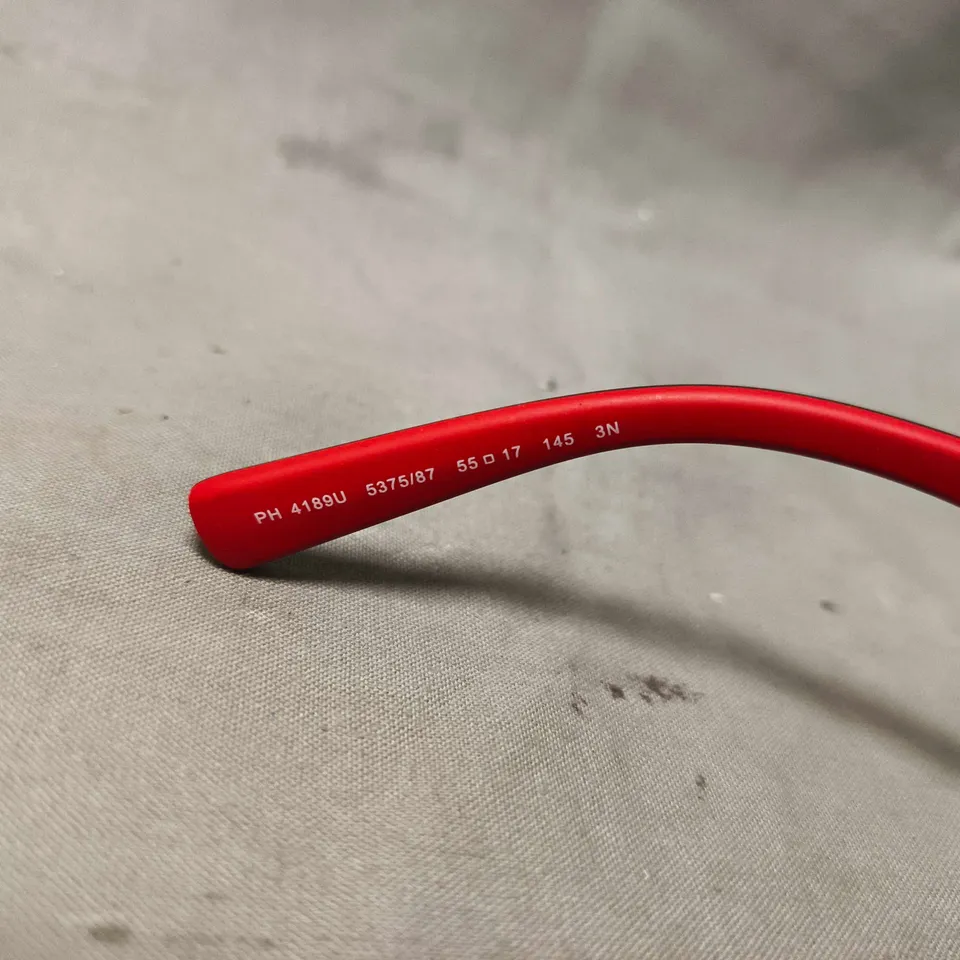 POLO RALPH LAUREN SUNGLASSES PH 4189U – BLACK FRAME WITH RED TEMPLES