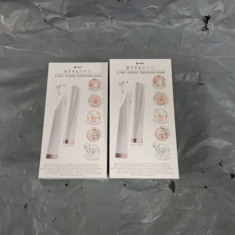 2 BOXED STYLPRO 2-IN-1 SONIC DERMAPLANE