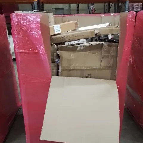 PALLET OF ASSORTED HOUSEHOLD GOODS AND PRODUCTS TO INCLUDE; BOXED FURNITURE ETC