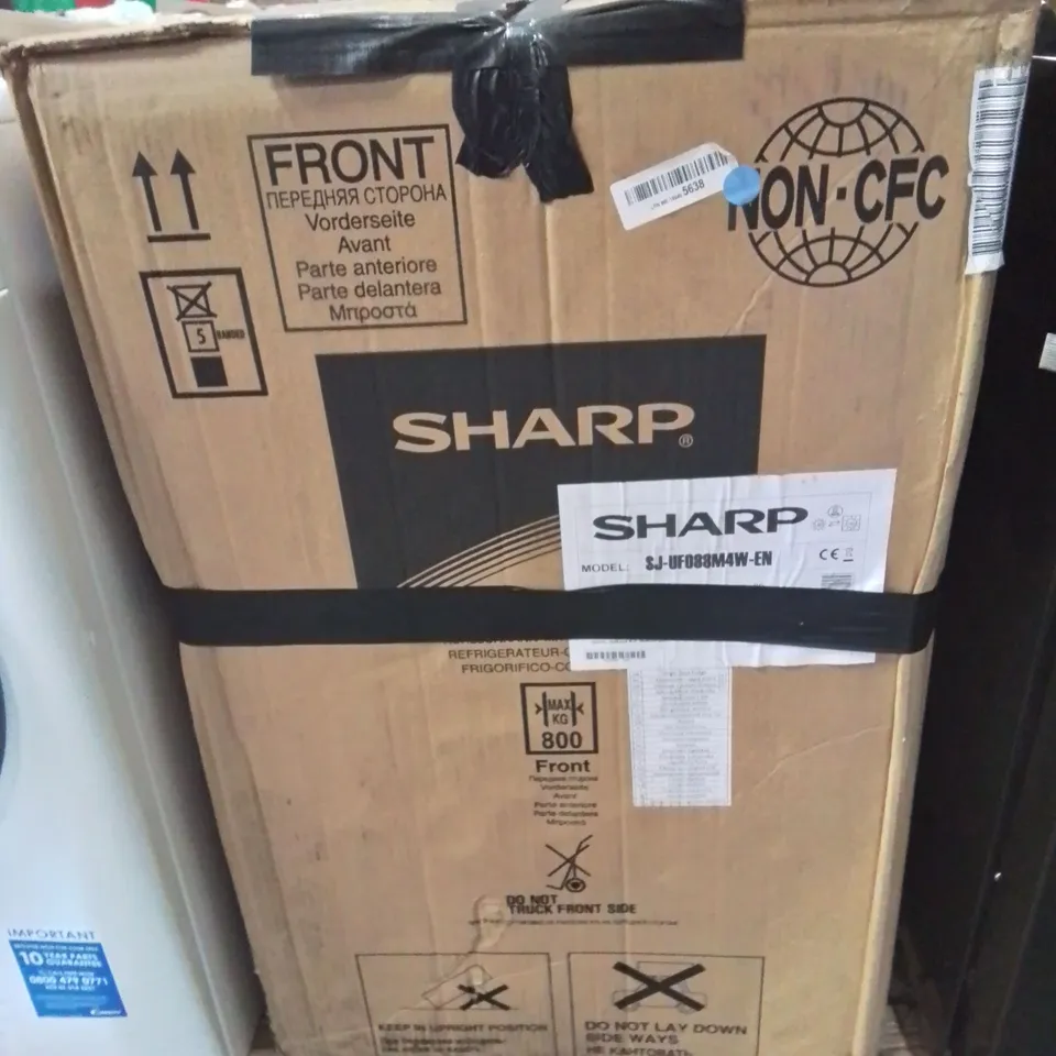 SHARP SJ-UE080M4W-EN UNDERCOUNTER FRIDGE, WITH ICEBOX, E RATED, 48 CM, WHITE [ENERGY CLASS E]