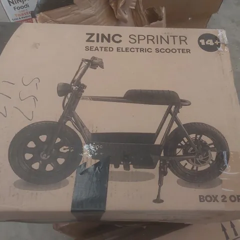 BOXED ZINC SPRINTR SEATER ELECTRIC SCOOTER 16" (2 BOXES)