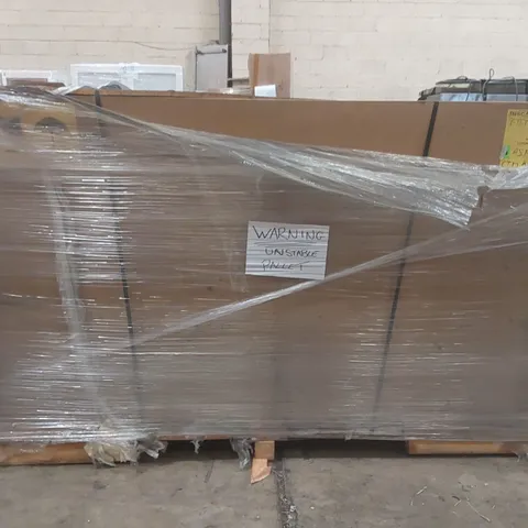 PALLET CONTAINING COMMERCIAL DISPLAY UNIT PARTS