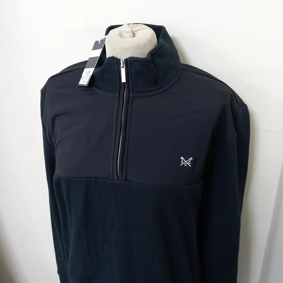 CREW CLOTHING COMPANY HYBRID HALF ZIP JACKET SIZE L