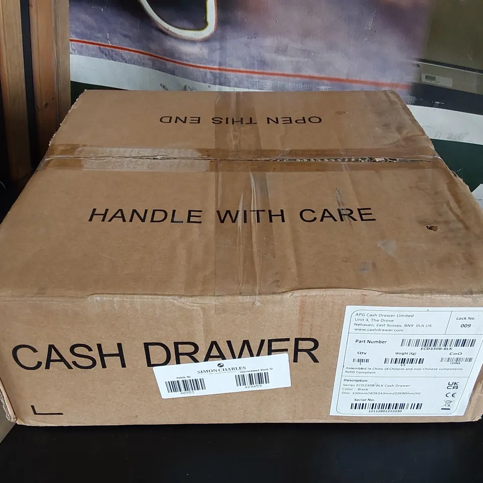 BOXED APG ECD330B-BLK CASH DRAWER 