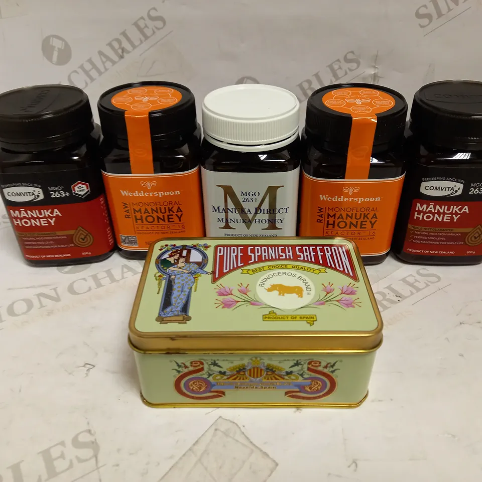 MANUKA HONEY (5 X 500G) + 10G PURE SPANISH SAFFRON