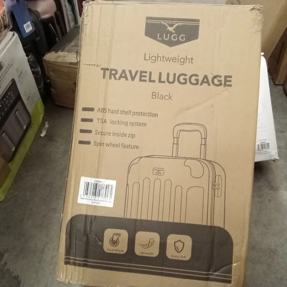 BOXED LUGG - LIGHTWEIGHT TRAVEL LUGGAGE BLACK 
