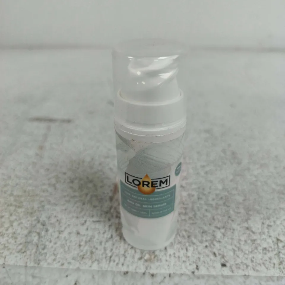 LOREM FACIAL SKIN SERUM – CLEAR PUMP BOTTLE
