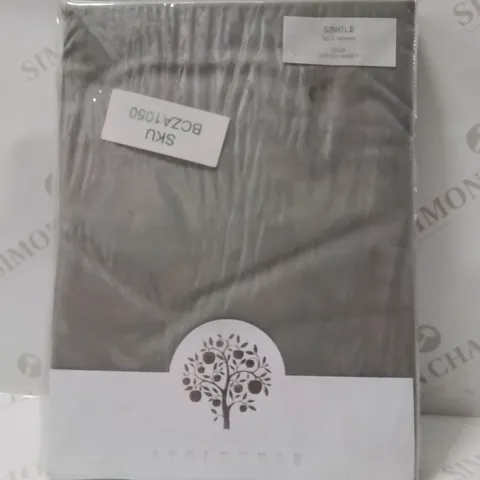 BRAND NEW APPLETREE SINGLE DEEP FITTED SHEET -GREY-