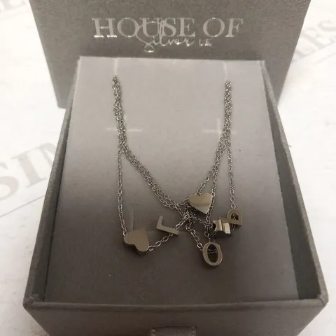 BOXED HOUSE OF SILVER NECKLACE