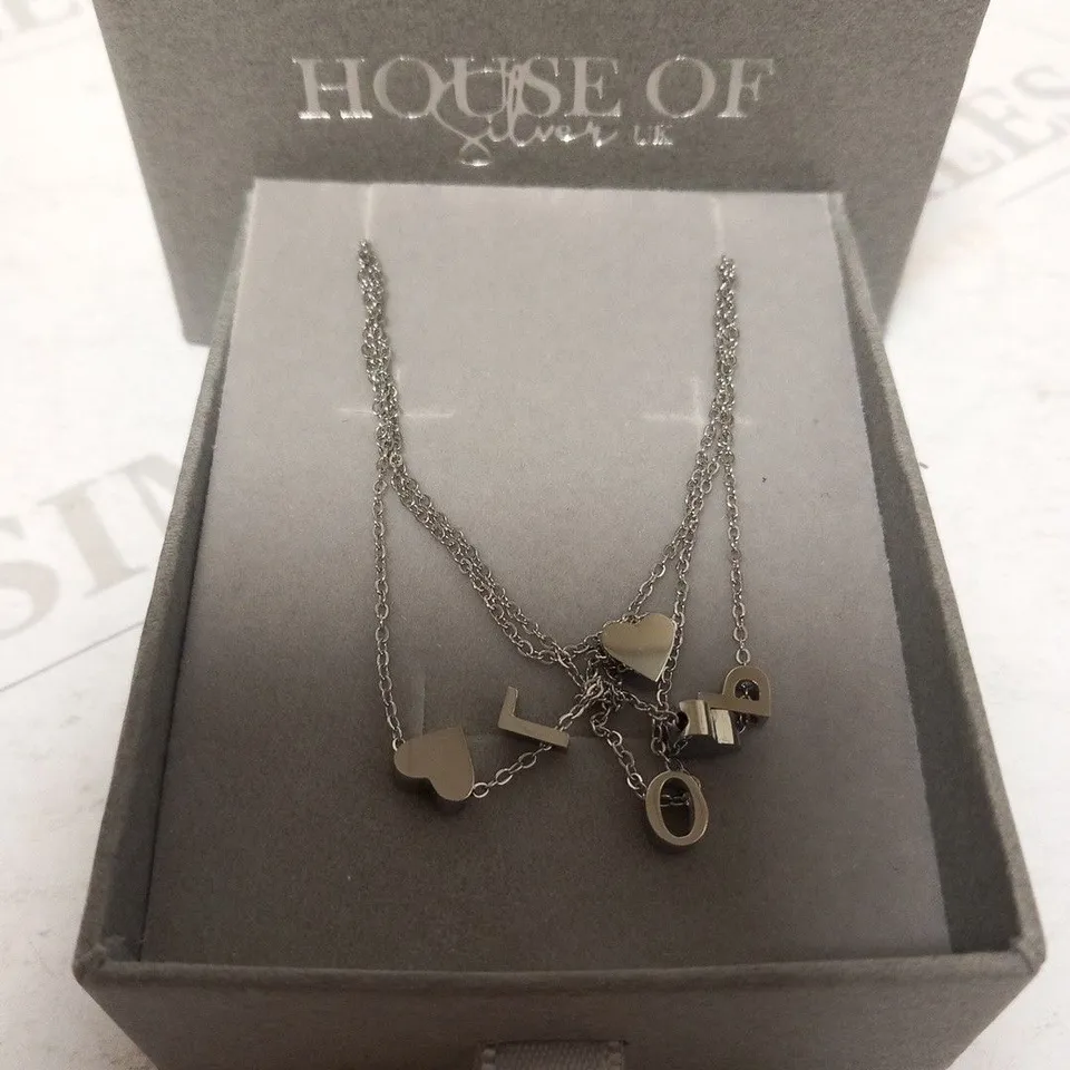 BOXED HOUSE OF SILVER NECKLACE
