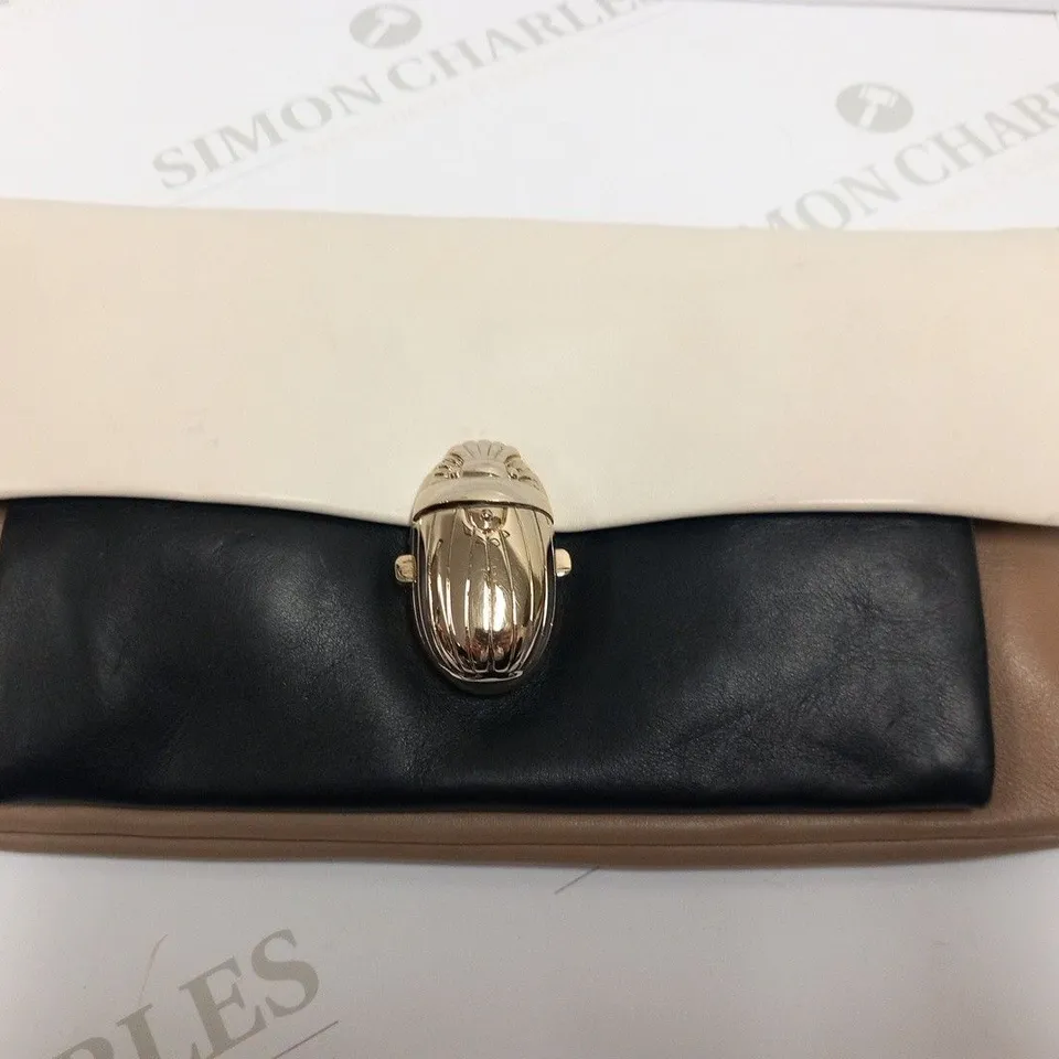 CHRISTIAN LOUBOUTIN KHEPIRA WHITE/BEIGE CLUTCH BAG