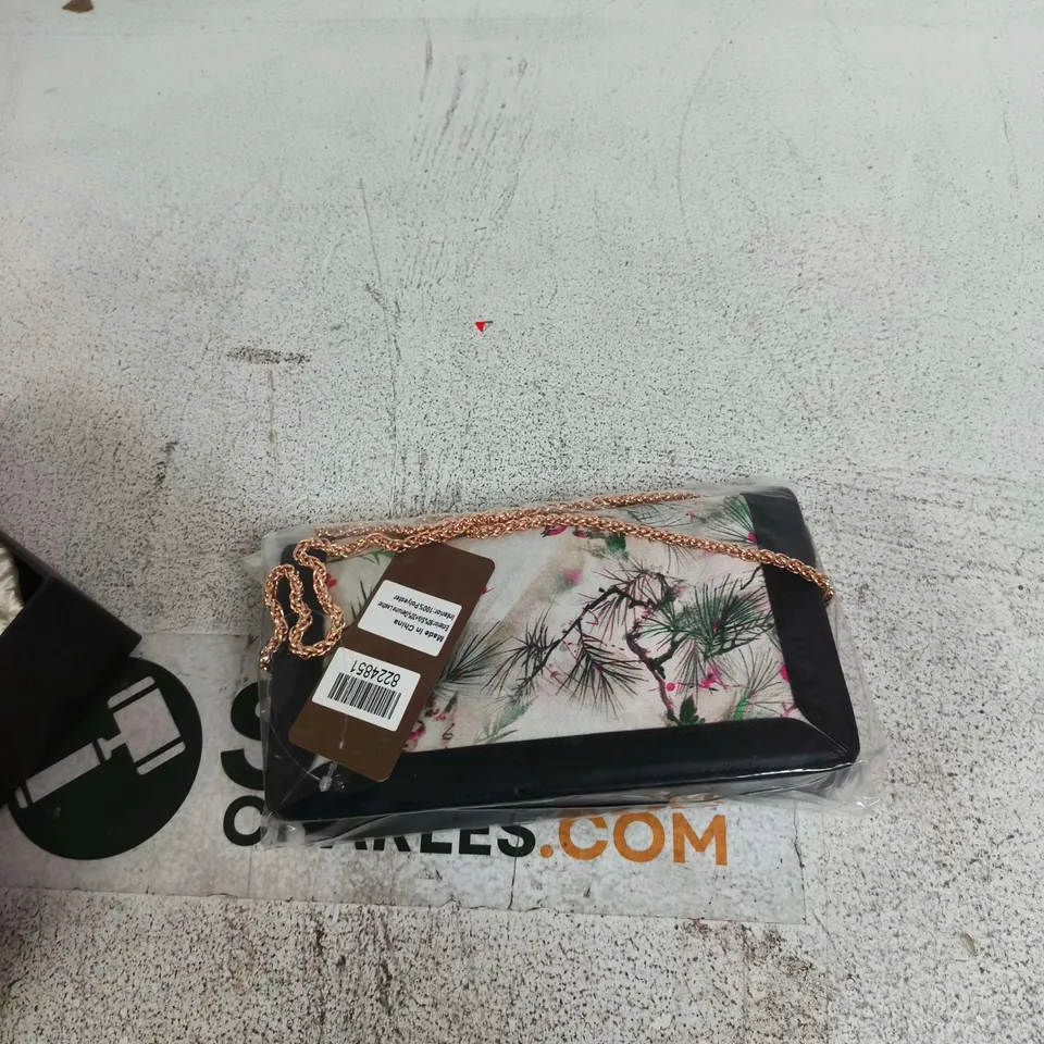 VALISSIÈRE FLORAL PRINT HANDBAG WITH GOLD-TONE CHAIN STRAP