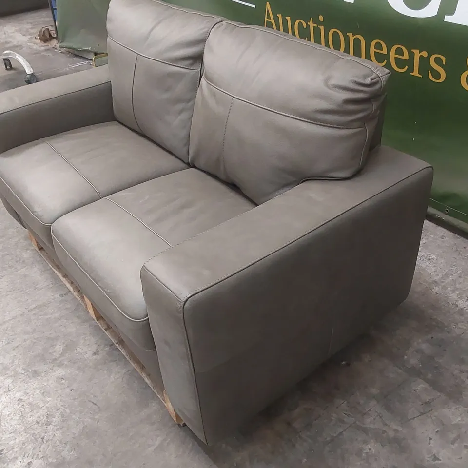 DESIGNER 2 SEATER FAUX LEATHER SOFA