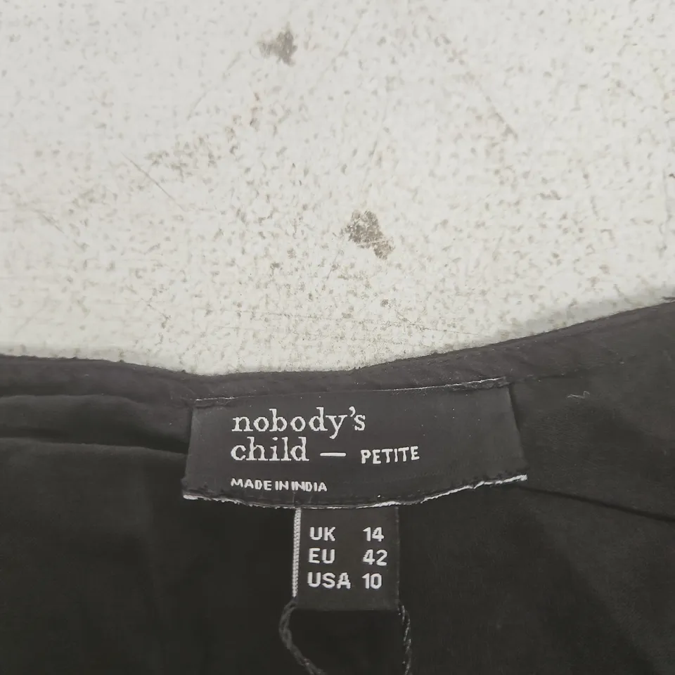 NOBODY'S CHILD PETITE BLACK JUMPSUIT – UK 14 (EU 42, USA 10)