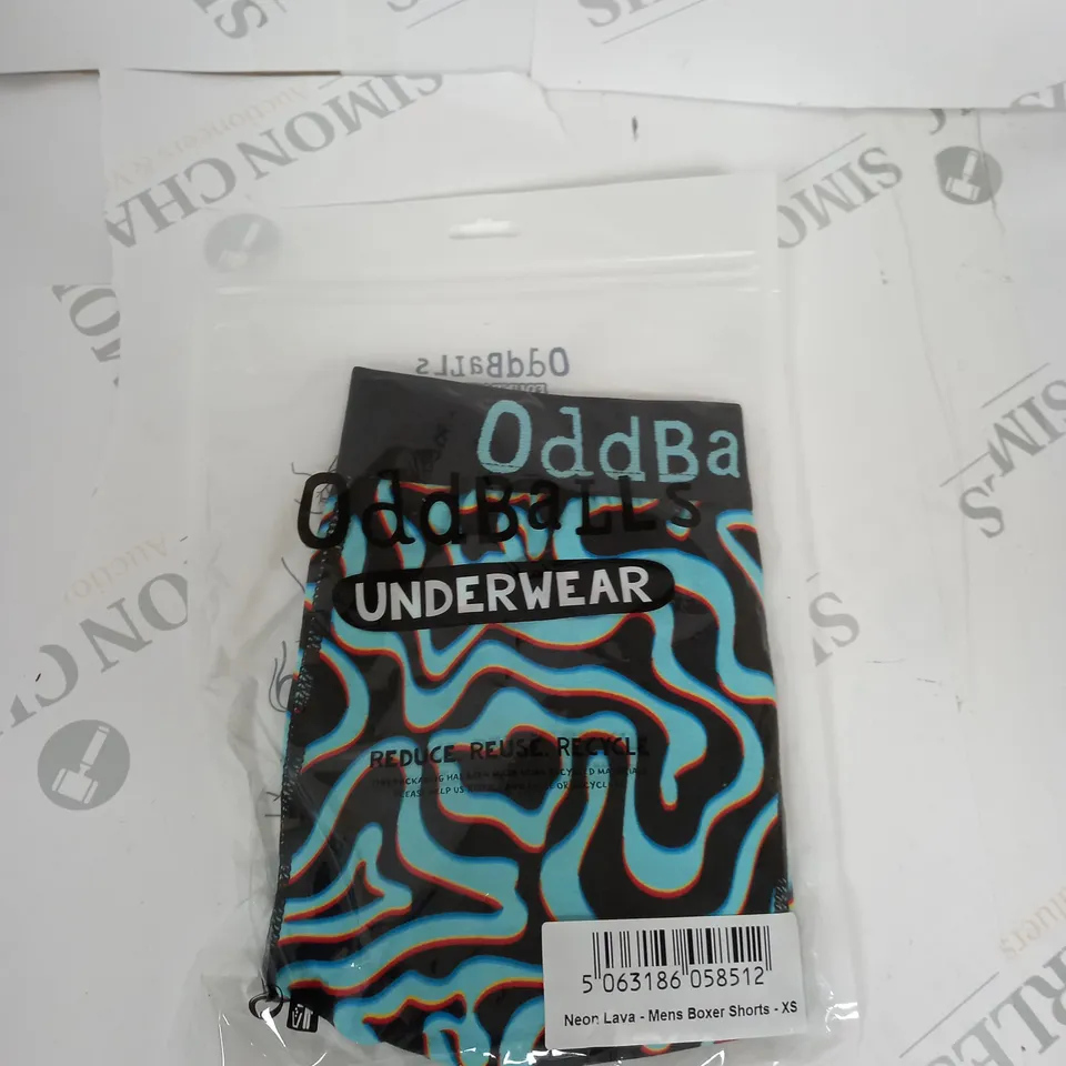 ODDBALLS NEON LAVA BOXER SHORTS SIZE XS