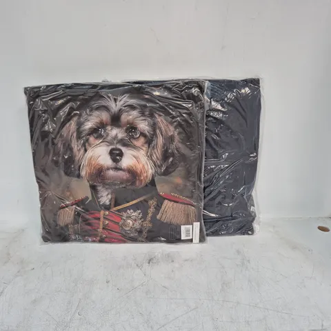 LOT OF 16 AS NEW TOP DOG LHASA APSO THEMED FILLED CUSHIONS - 45X45CM