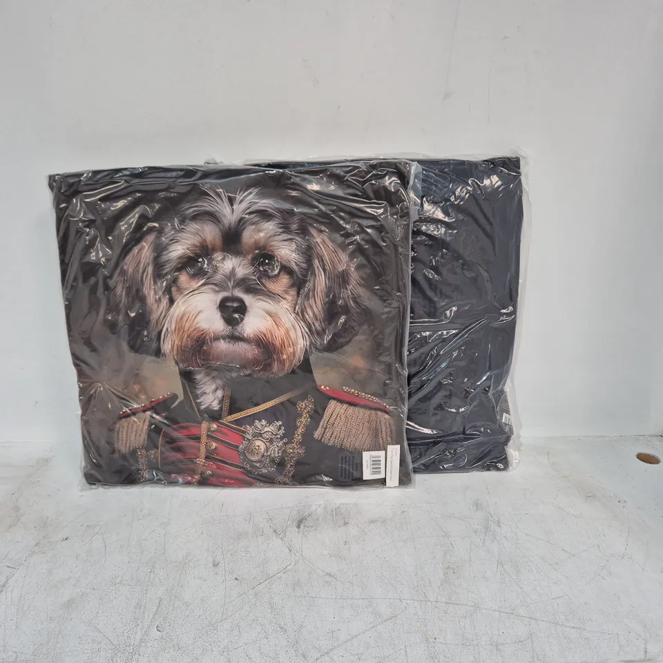 LOT OF 16 AS NEW TOP DOG LHASA APSO THEMED FILLED CUSHIONS - 45X45CM
