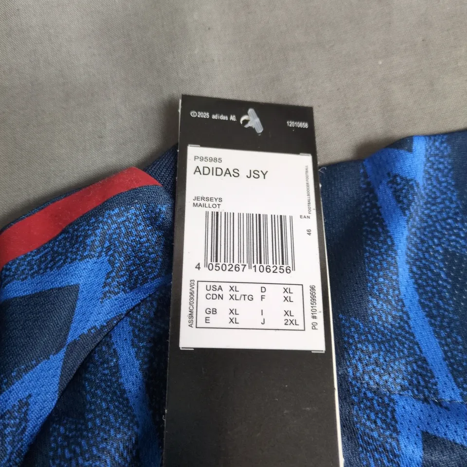 ARSENAL FC OFFICIAL LICENSED JERSEY – GYOKERES 14, ADIDAS HEAT.RDY, BLUE ZIGZAG XL